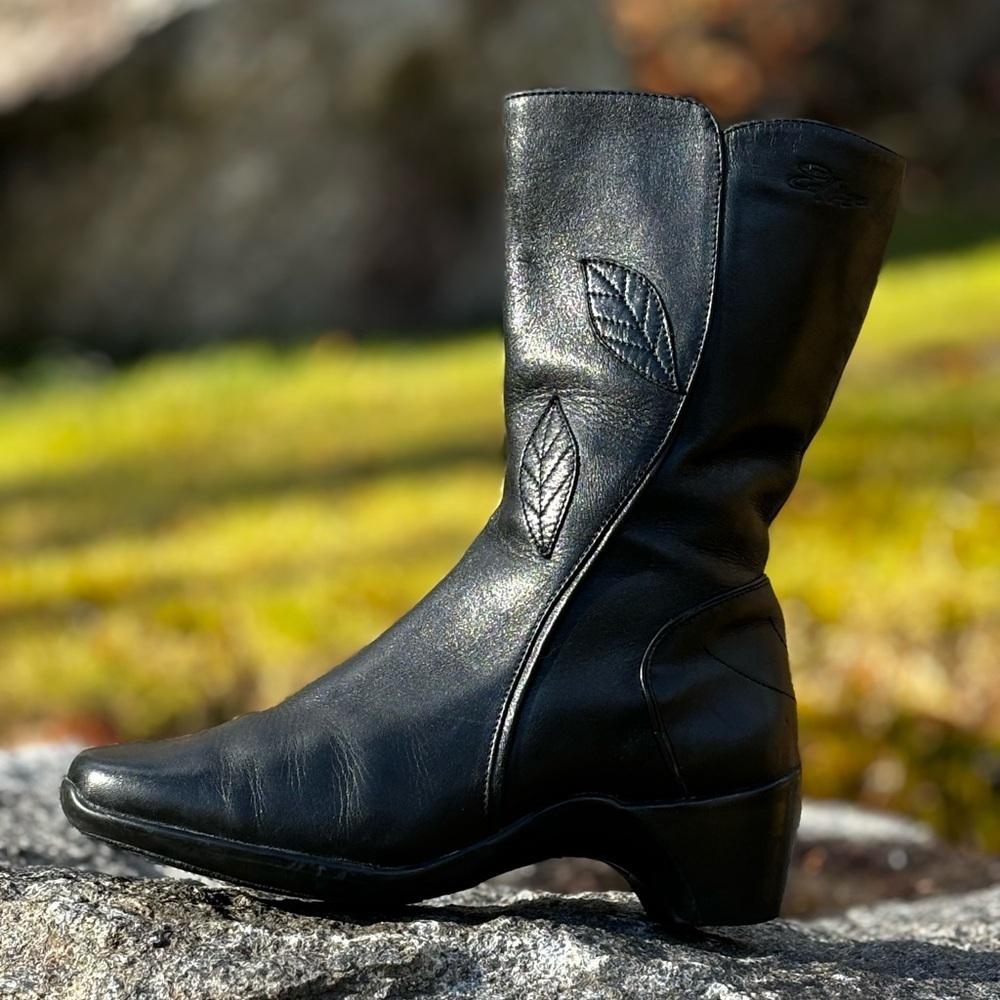 Aqua Collège waterproof black leather calf boots